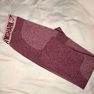 Pink gym shark leggings
